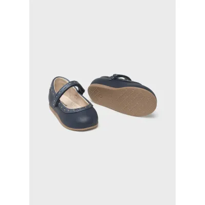 SHOE NAVY MARY JANE GOLD STUDS TRIM / 42385-019