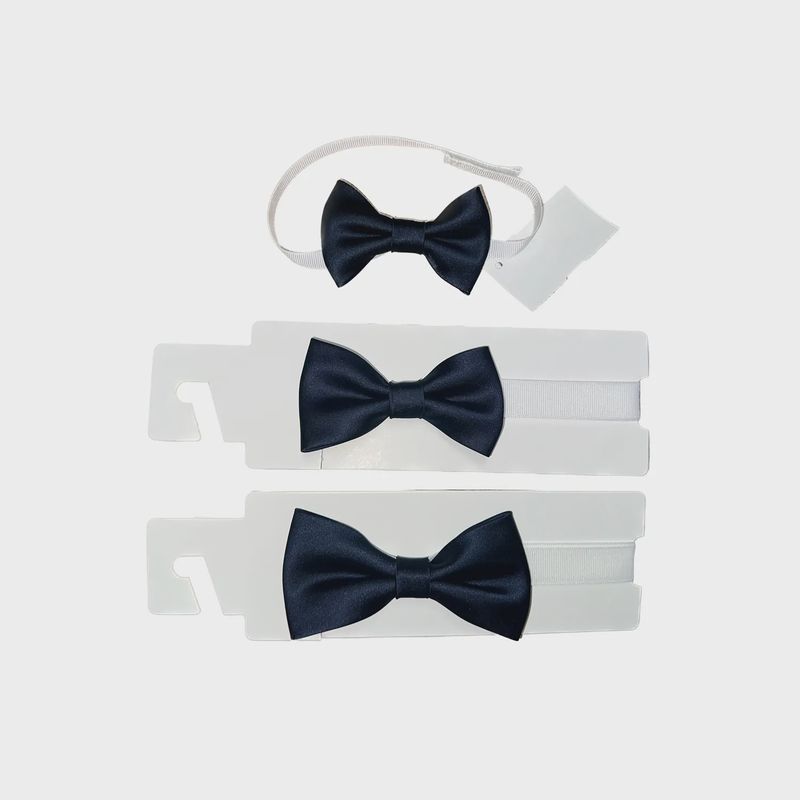 SOLID NAVY BOWTIE