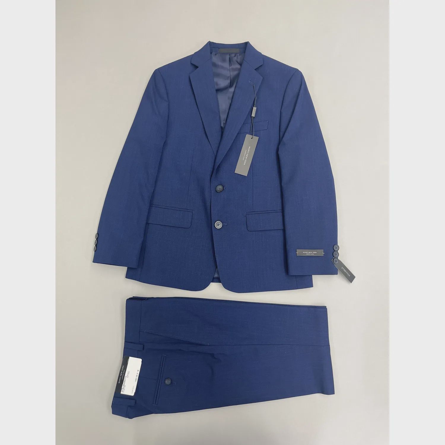 FORMAL SUIT DARK BLUE HUSKY FIT WITH PRINT / HCRL2MAWH715