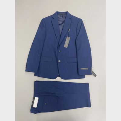 FORMAL SUIT DARK BLUE HUSKY FIT WITH PRINT / HCRL2MAWH715