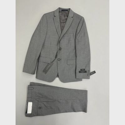 FORMAL SUIT LIGHT GREY SKINNY DARK GREY PATTERN DRESSY / BCWL2MAW0708