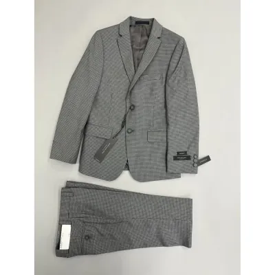 FORMAL SUIT LIGHT GREY SKINNY DARK GREY PATTERN DRESSY / BCWL2MAW0708