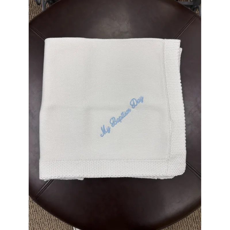 IVORY MBD BLANKET BLUE WRITING / 900
