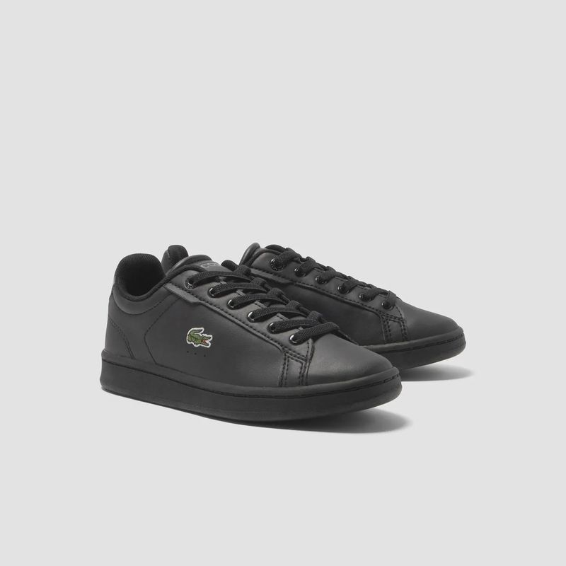 SHOE BLACK LACOSTE CARNABY PRO WITH LACES ALIGATOR EMBLEM / 746SUI0006-02H SHOE BLACK LACOSTE CARNABY PRO WITH LACES ALIGATOR EMBLEM / 746SUI0006-02H