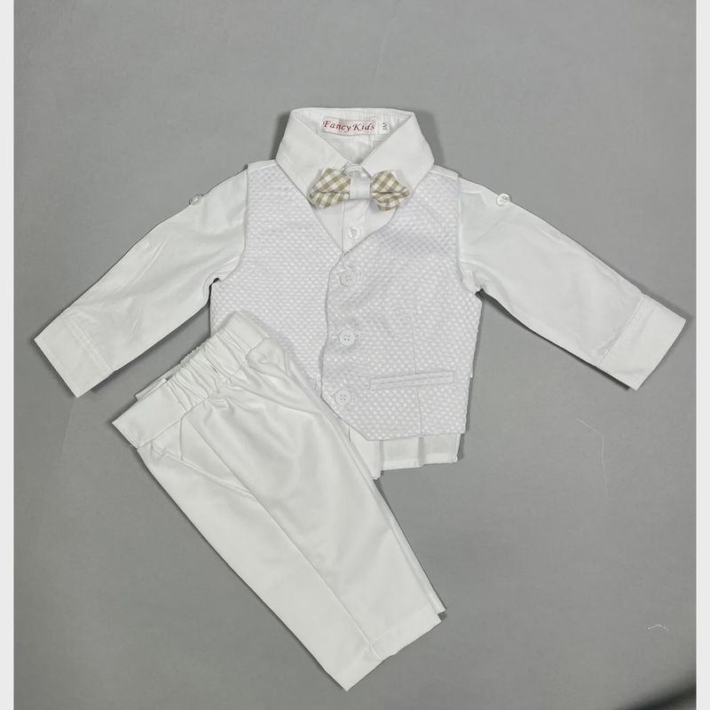 WHITE 4PC VEST SET BUBBLE EFFECT FORMAL OR BAPTISM / 8203 WHITE 4PC VEST SET BUBBLE EFFECT FORMAL OR BAPTISM / 8203