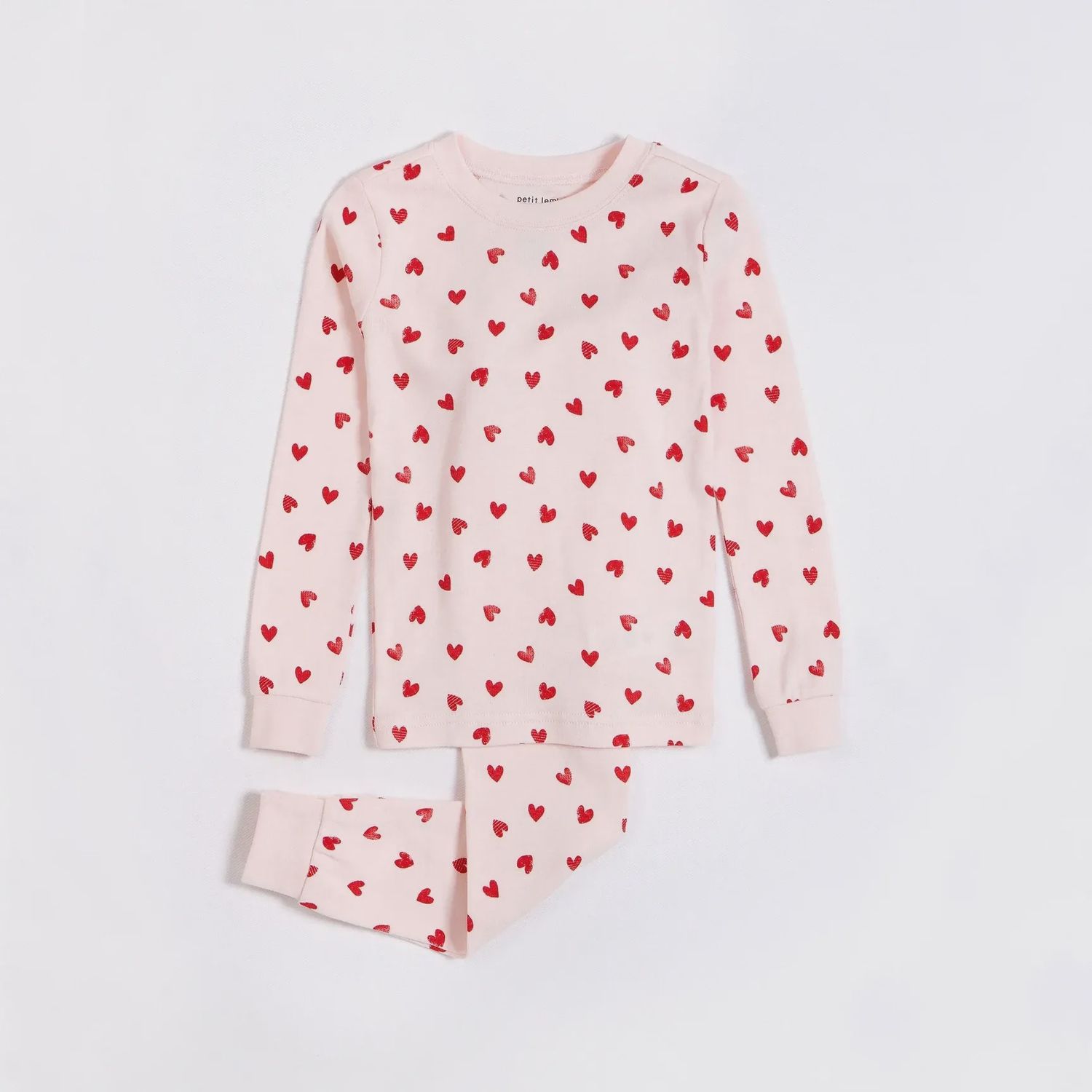 2PC SLEEPER LIGHT PINK RED HEARTS / 23SRS424422K