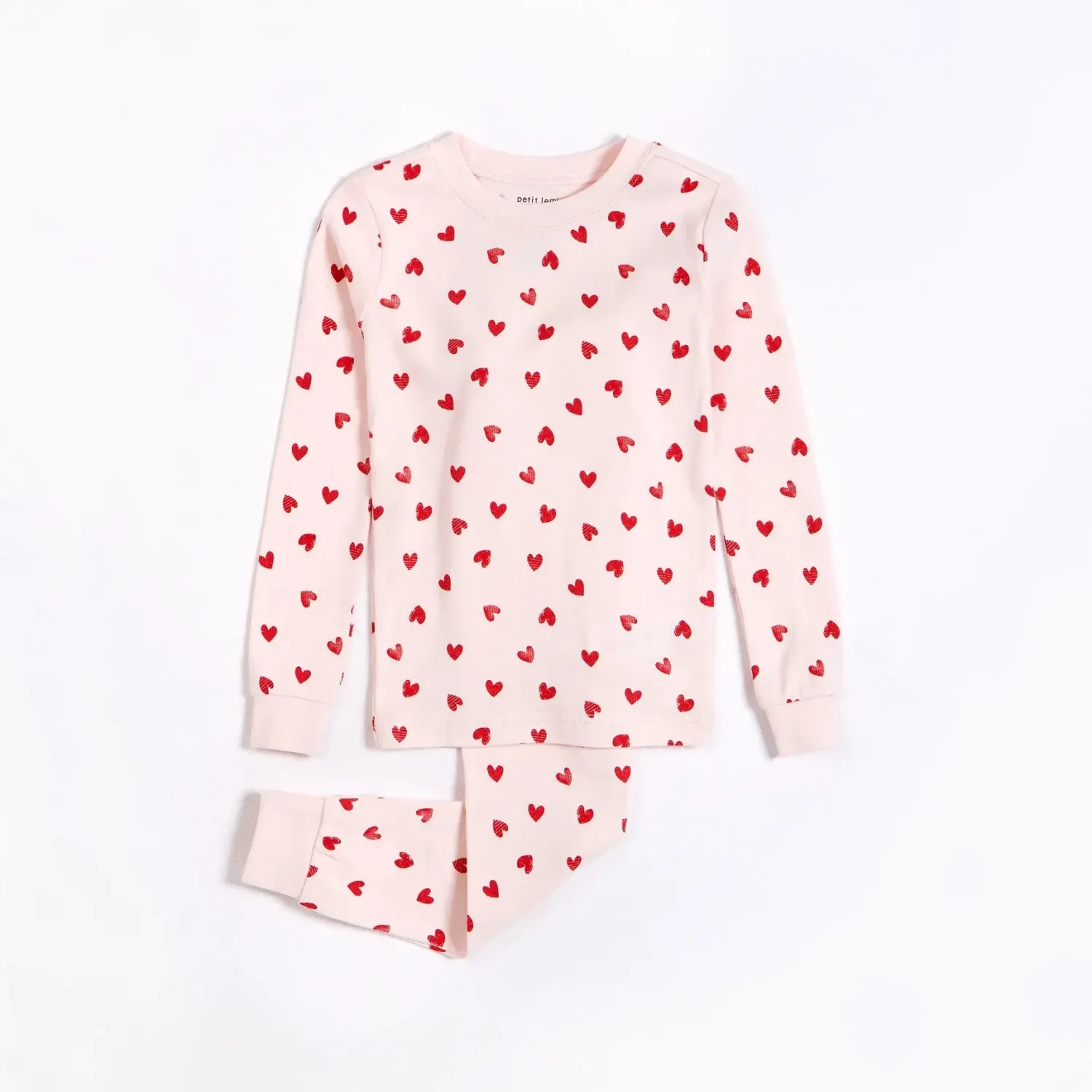 2PC SLEEPER LIGHT PINK RED HEARTS / 23SRS424422K