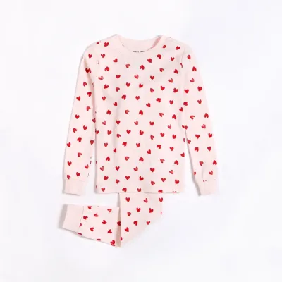2PC SLEEPER LIGHT PINK RED HEARTS / 23SRS424422K
