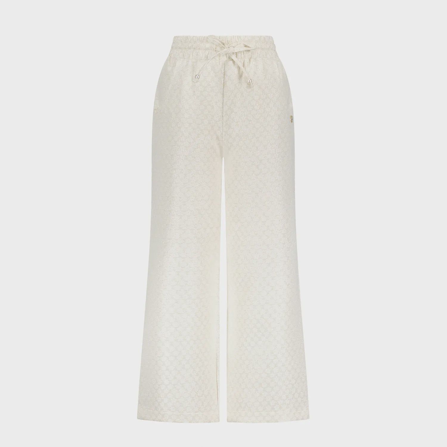 PANT CHAMPAGNE FLOWER & LUREX PRINT ELASTIC WAIST / C312-5602-421