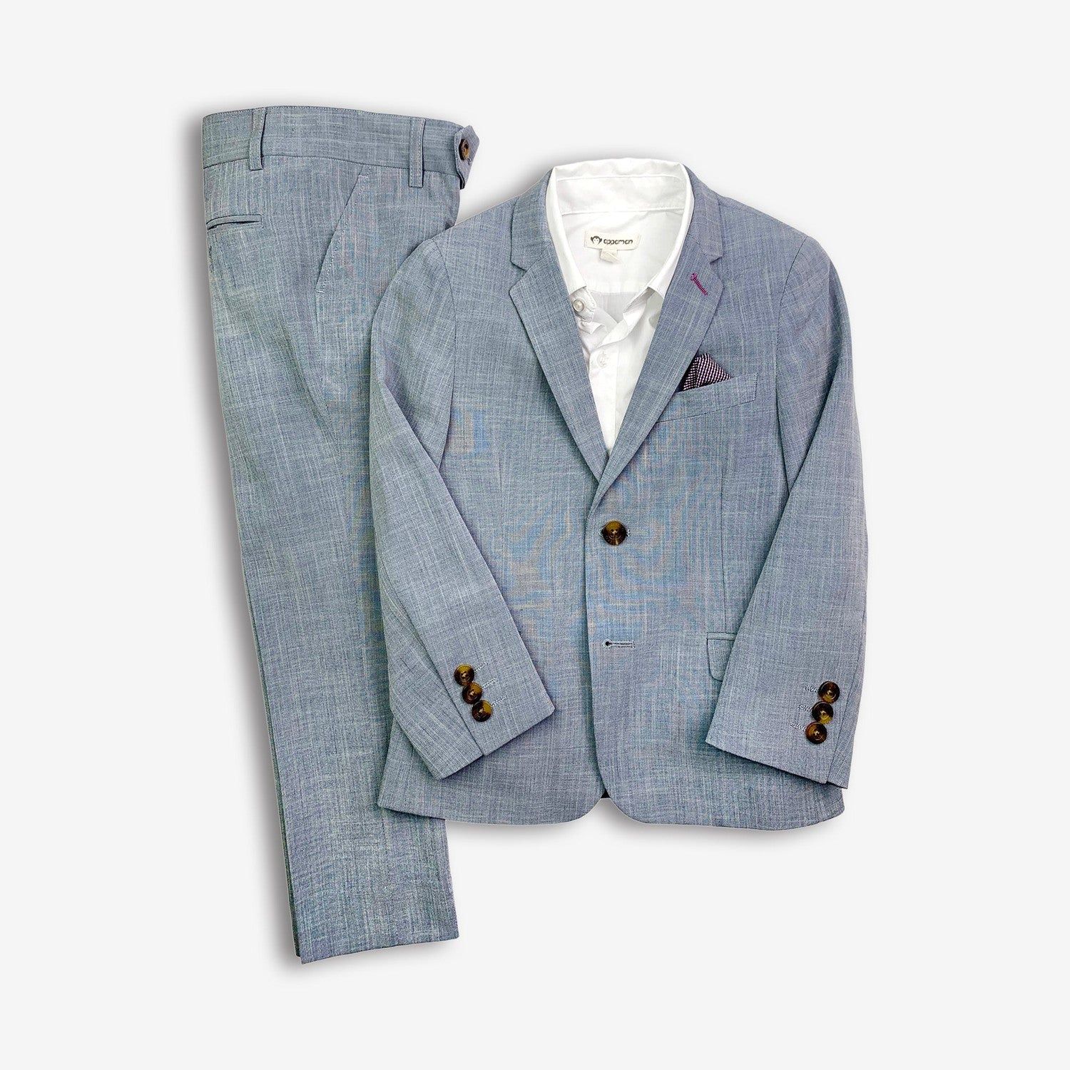 2PC SUIT STONE LIGHT GREY STRETCH / D8SSU2-SN-1211
