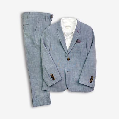 2PC SUIT STONE LIGHT GREY STRETCH / D8SSU2-SN-1211