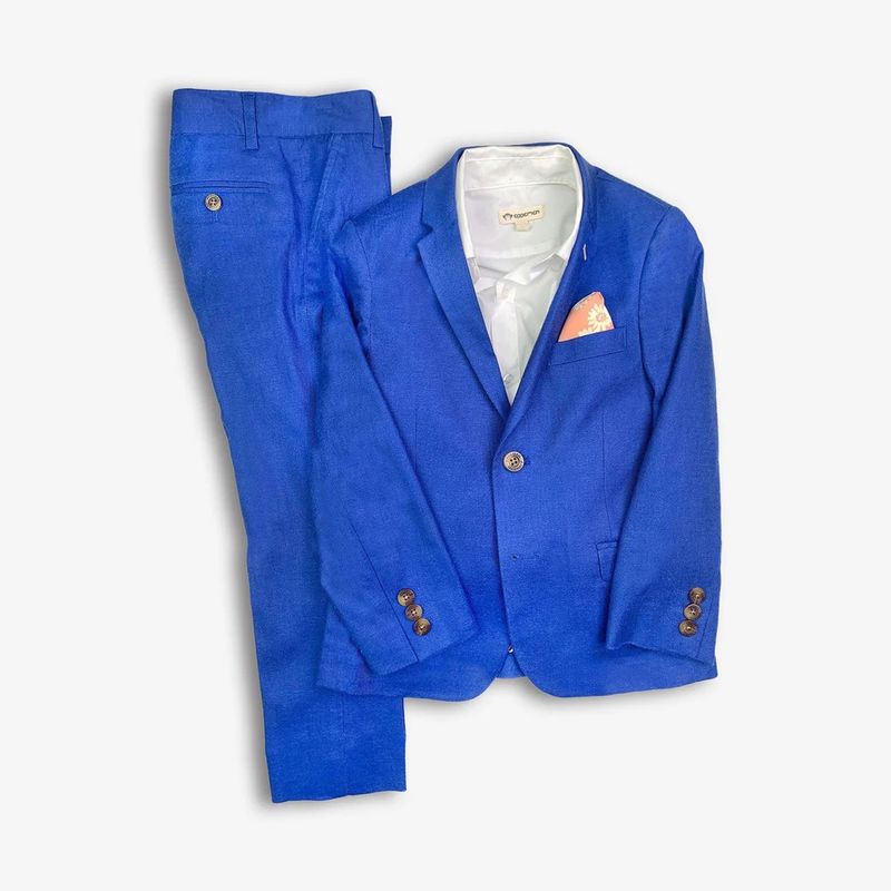 2PC SUIT NAUTICAL BLUE STRETCH / D8SSU3-NTB-P1137 2PC SUIT NAUTICAL BLUE STRETCH / D8SSU3-NTB-P1137