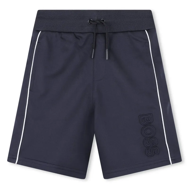 SHORT NAVY WHITE SIDESTRIPE BOSS LOGO / J50685-849