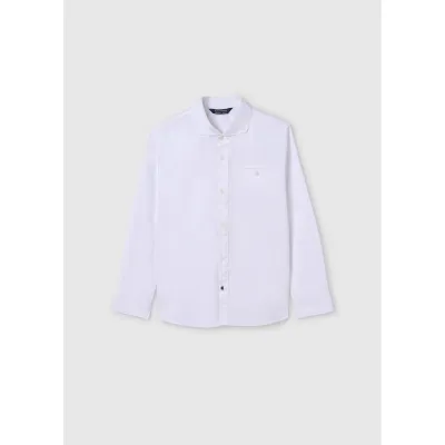 DRESS SHIRT WHITE LONG SLEEVE / 6124-039