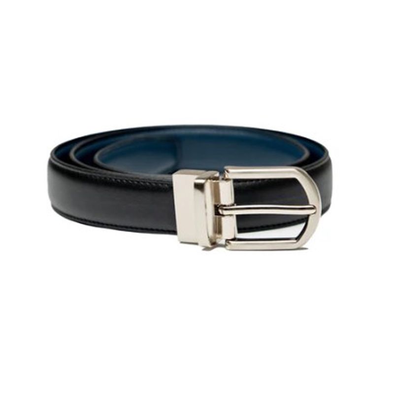 BELT REVERSIBLE BLACK & NAVY SILVER BUCKLE / TB1285