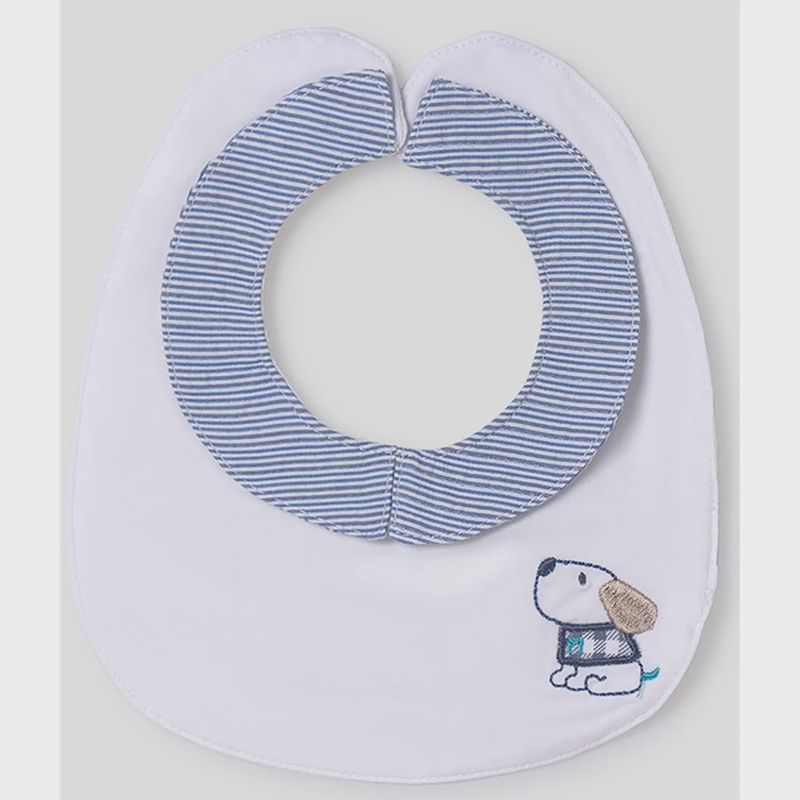 BIB WHITE BLUE STRIPE COLLAR / 9408-071