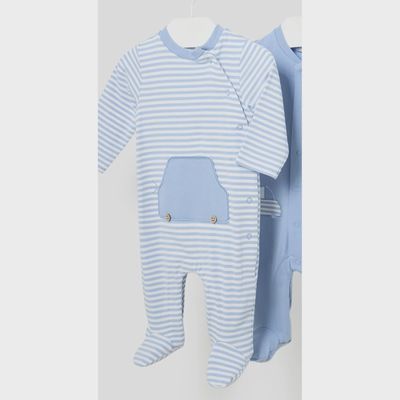 SLEEEPER BLUE & WHITE STRIPE SIDE CLOSURE CAR APPLIQUE / 1726-042