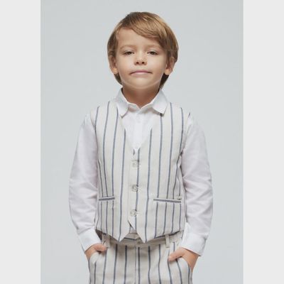 VEST BEIGE & NAVY STRIPE / 3359-050