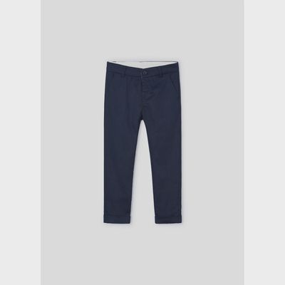 LINEN PANT NAVY CHINO TAILORING / 3542-095