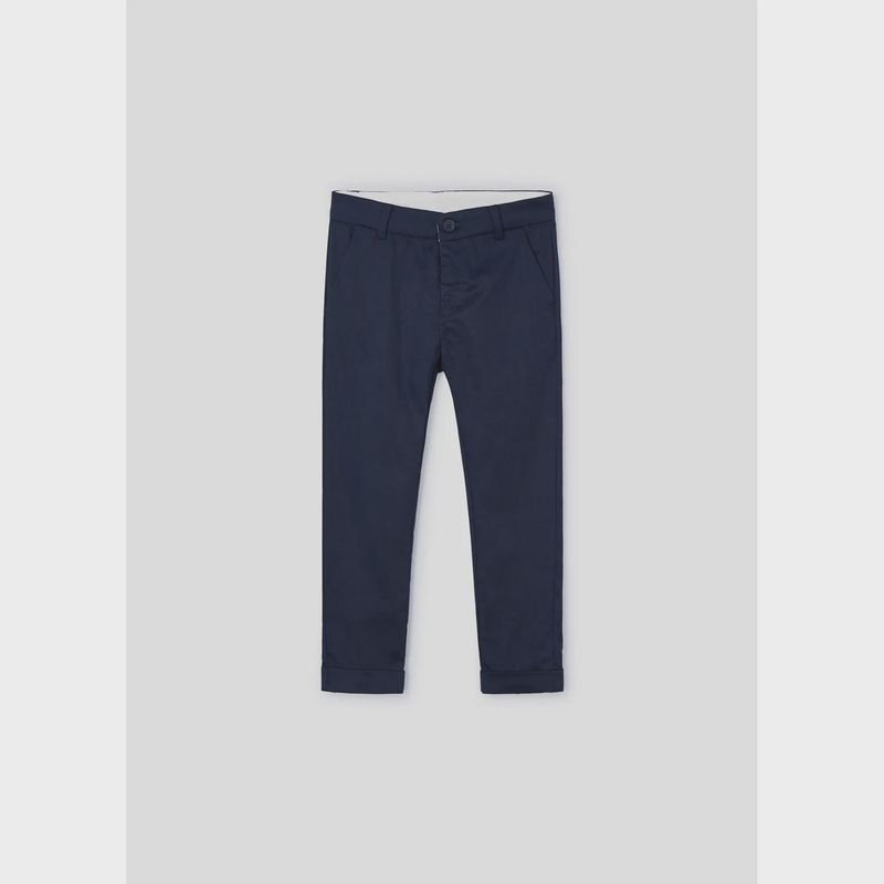 LINEN PANT NAVY CHINO TAILORING / 3542-095