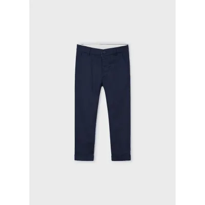 LINEN PANT NAVY CHINO TAILORING / 3542-095