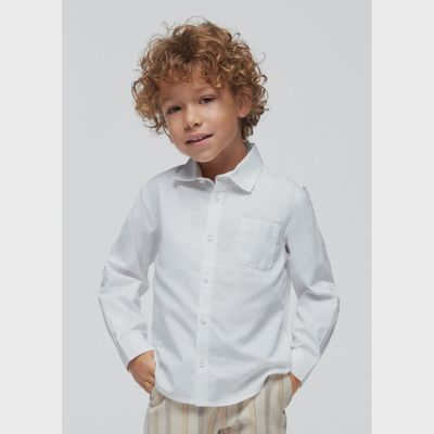 SHIRT WHITE LONG SLEEVE / 140-039