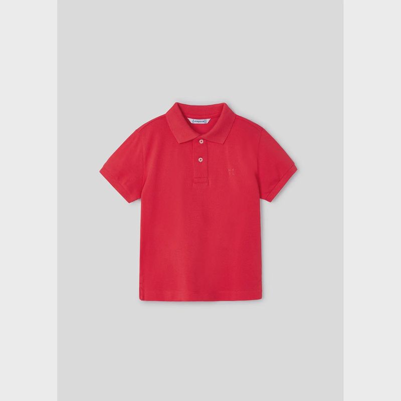 POLO TOP RED BASIC SHORT SLEEVE / 150-040