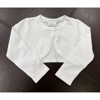 BOLERO CARDIGAN WHITE 1 SNAP CLOSURE BASIC / 600