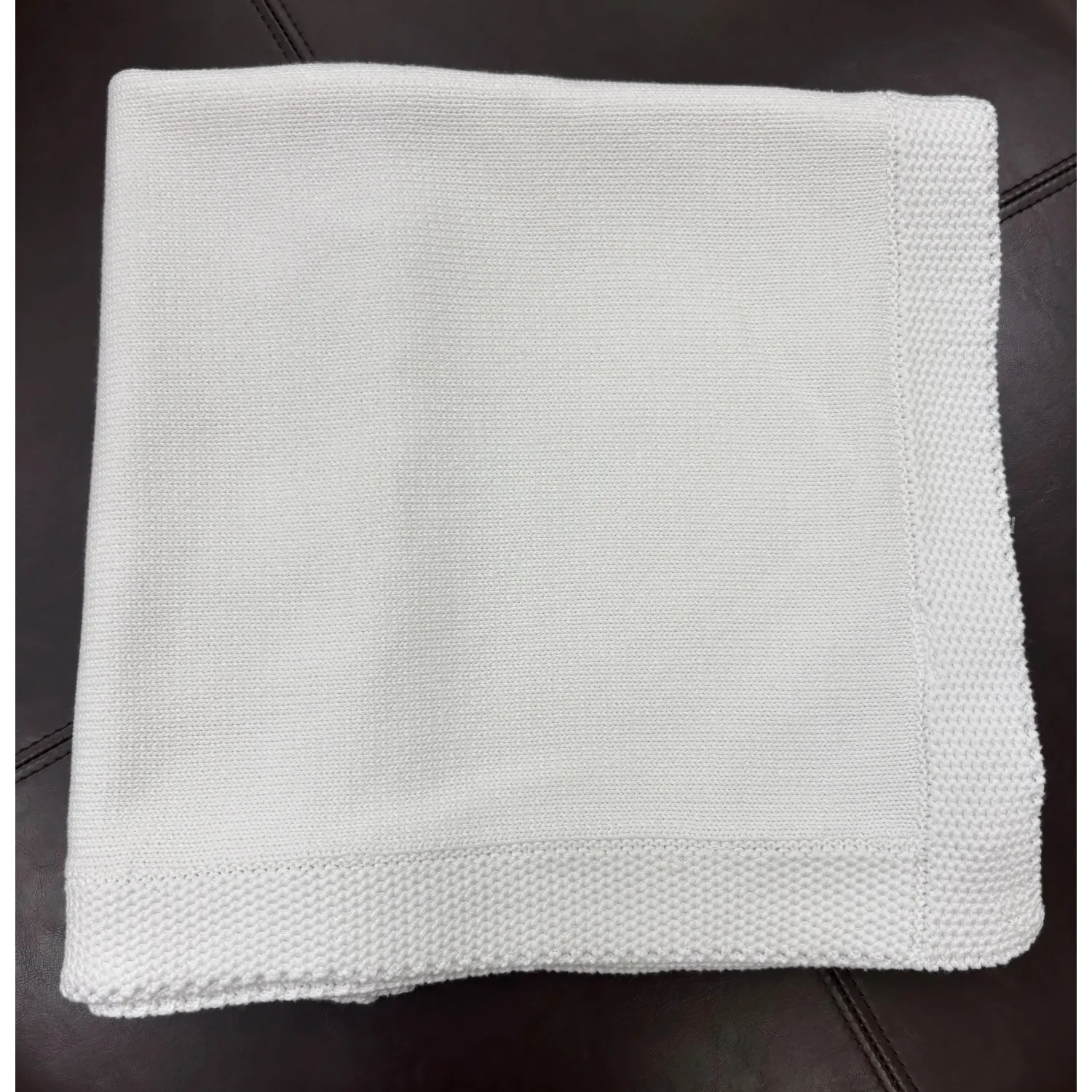 PLAIN OFF WHITE COTTON BLANKET CROCHET EDGE / 900 PLAIN OFF WHITE COTTON BLANKET CROCHET EDGE / 900