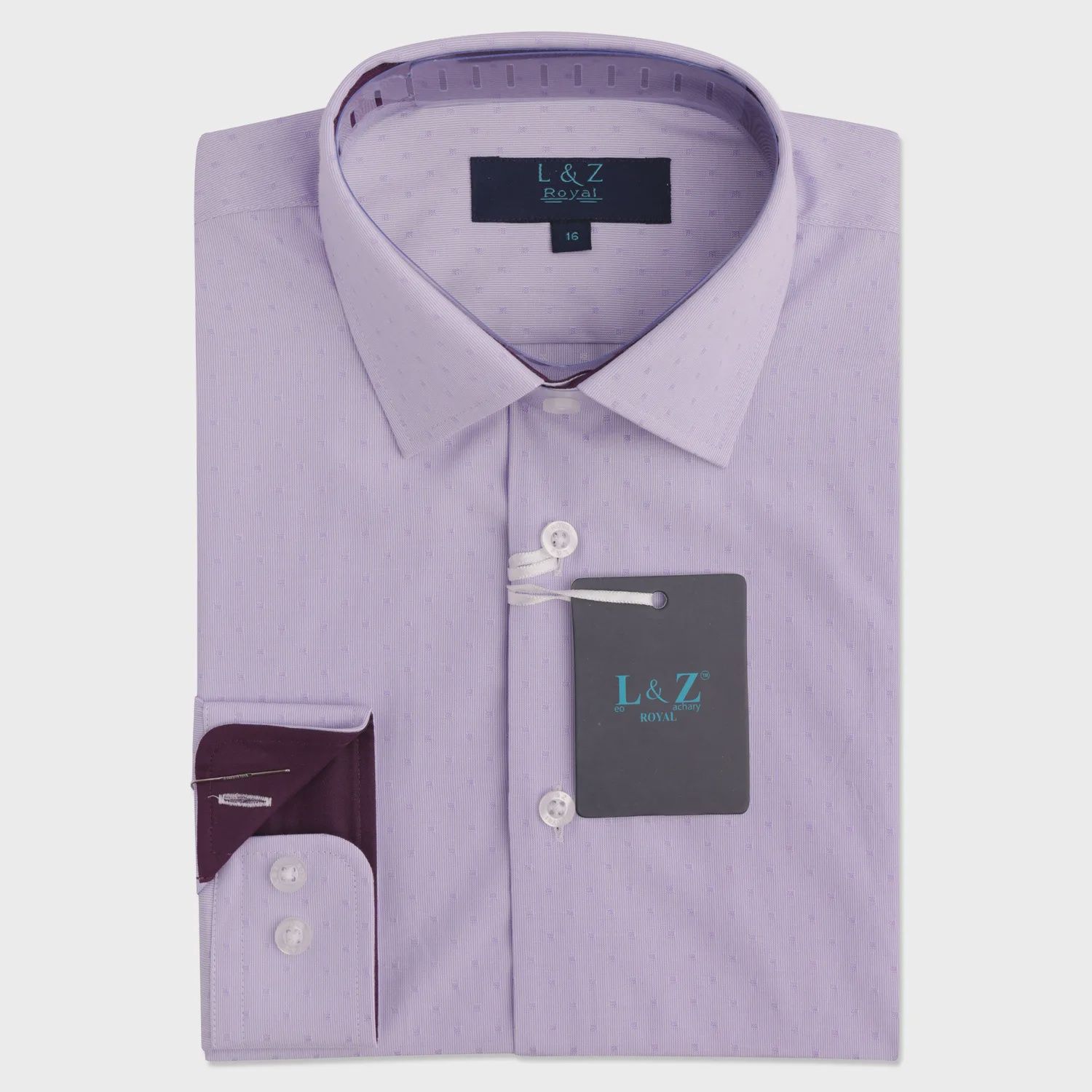 SHIRT LILAC BOX PRINT / 5975