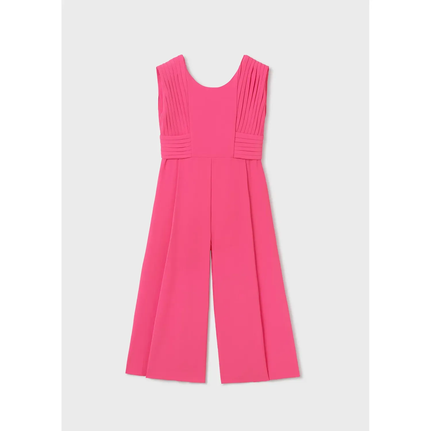 JUMPSUIT FUSCHIA FLUID CREPE PLEATED BODICE / 5271-059
