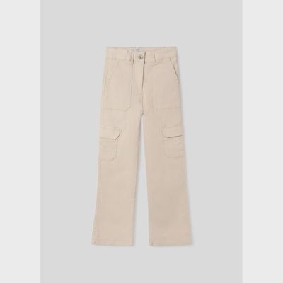 TWILL CARGO PANT ALMOND BIEGE / 6507-069
