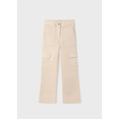 TWILL CARGO PANT ALMOND BIEGE / 6507-069
