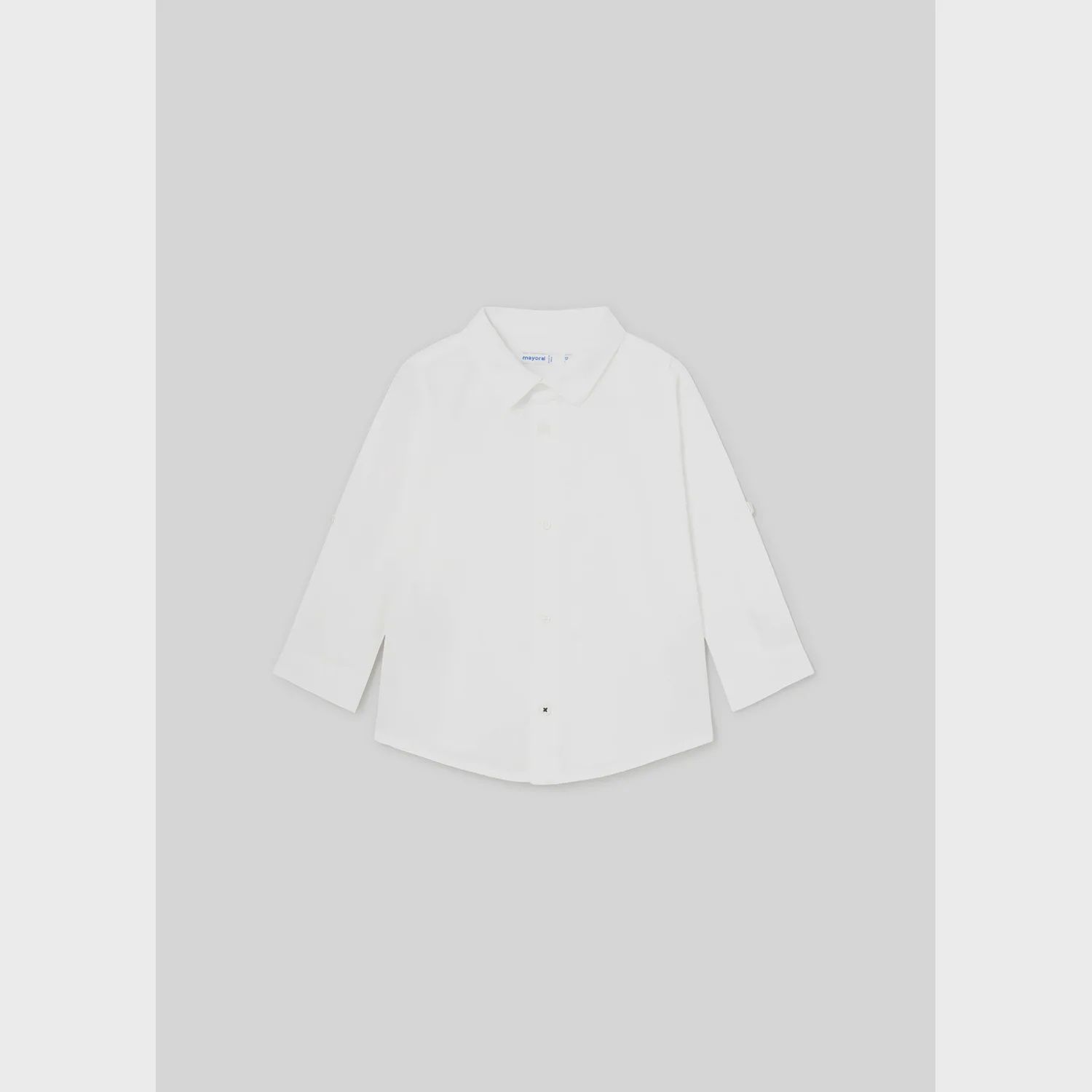 LINEN SHIRT WHITE BASIC LONG SLEEVE / 117-032