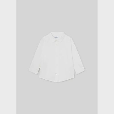 LINEN SHIRT WHITE BASIC LONG SLEEVE / 117-032