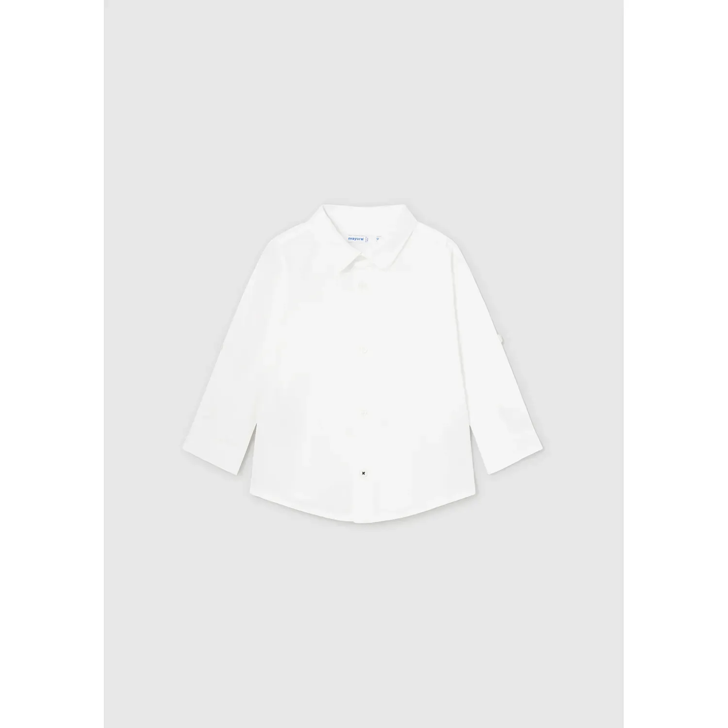 LINEN SHIRT WHITE BASIC LONG SLEEVE / 117-032