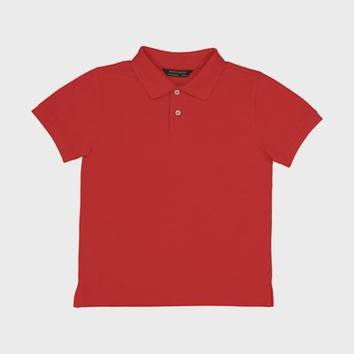 POLO TOP RED SHORT SLEEVE / 0-045