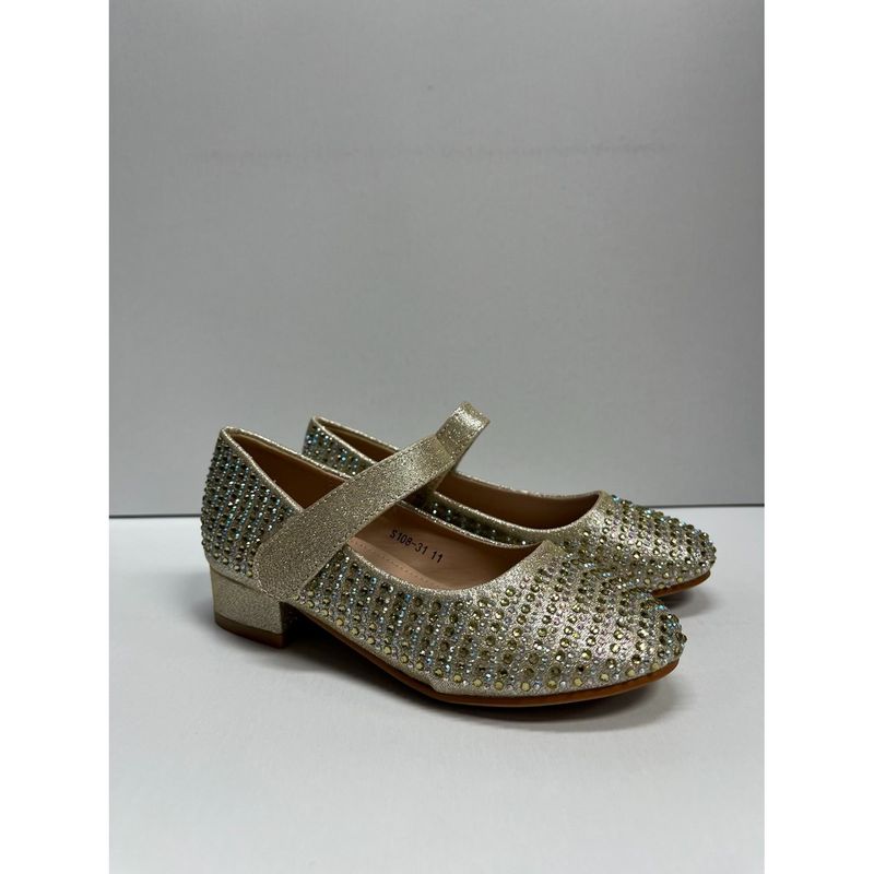 SHOE LIGHT GOLD RHINESTONES / S108-31 SHOE LIGHT GOLD RHINESTONES / S108-31