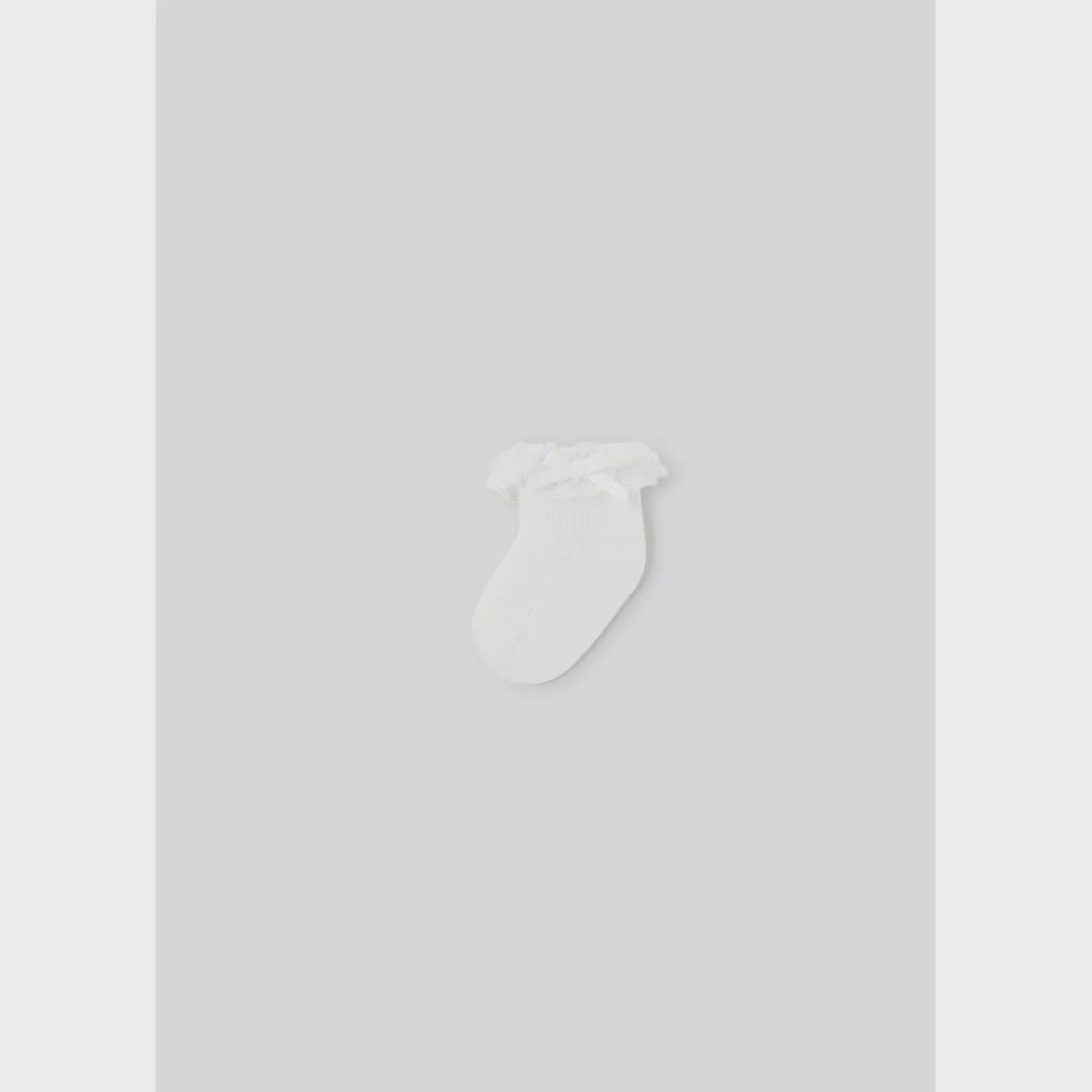 SOCK WHITE TULLE TRIM / 9713-011