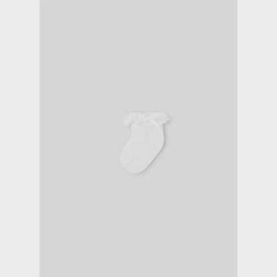 SOCK WHITE TULLE TRIM / 9713-011