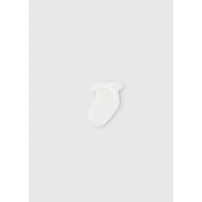 SOCK WHITE TULLE TRIM / 9713-011