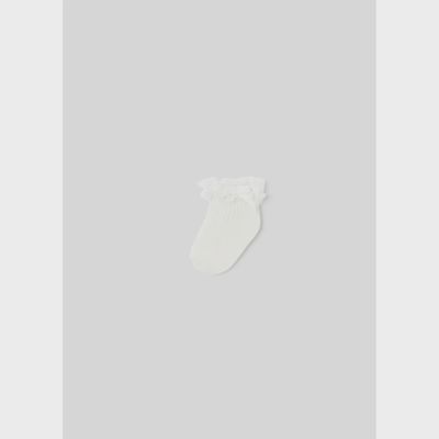 SOCKS CREAM TULLE TRIM / 9713-014