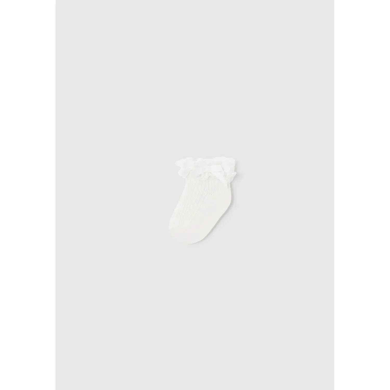 SOCKS CREAM TULLE TRIM / 9713-014