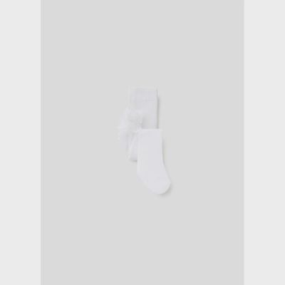 RUFFLED PANTYHOSE WHITE / 9702089