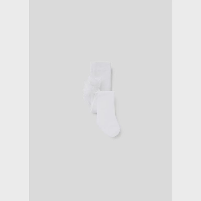 RUFFLED PANTYHOSE WHITE / 9702089