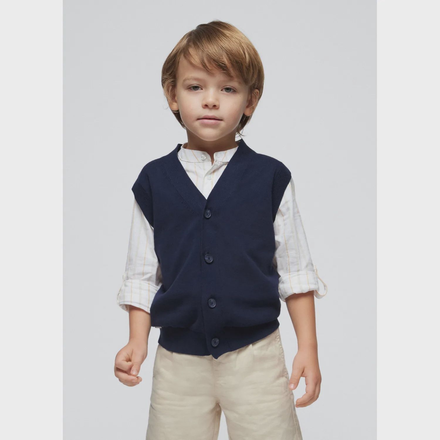 KNIT VEST NAVY DRESSY / 3358-034