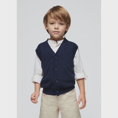 KNIT VEST NAVY DRESSY / 3358-034