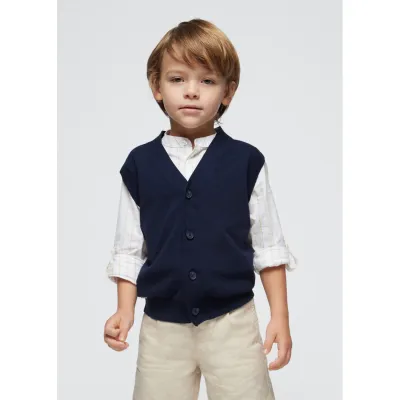 KNIT VEST NAVY DRESSY / 3358-034