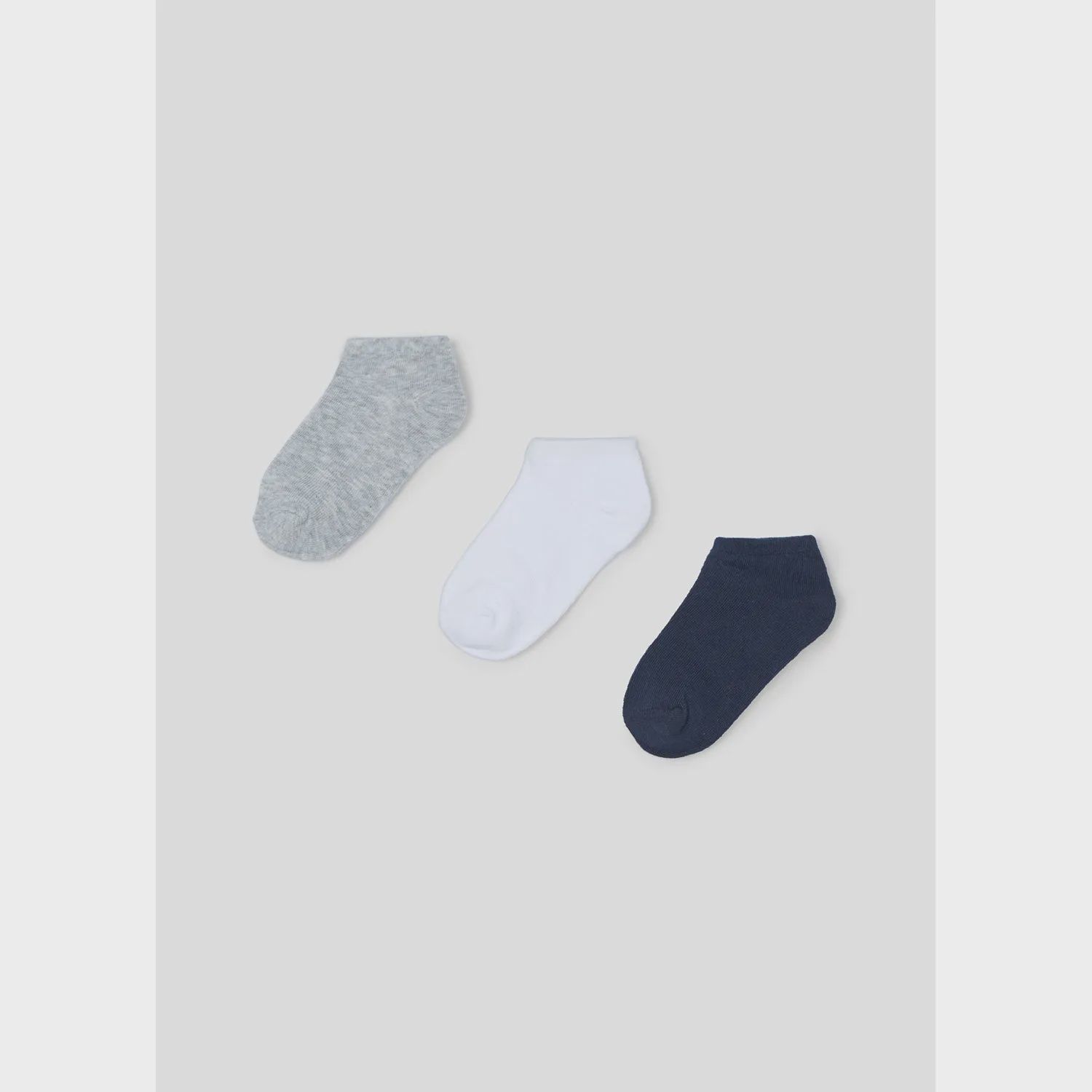 3PC SOCK SET NAVY GREY WHITE SHORT / 10706-027