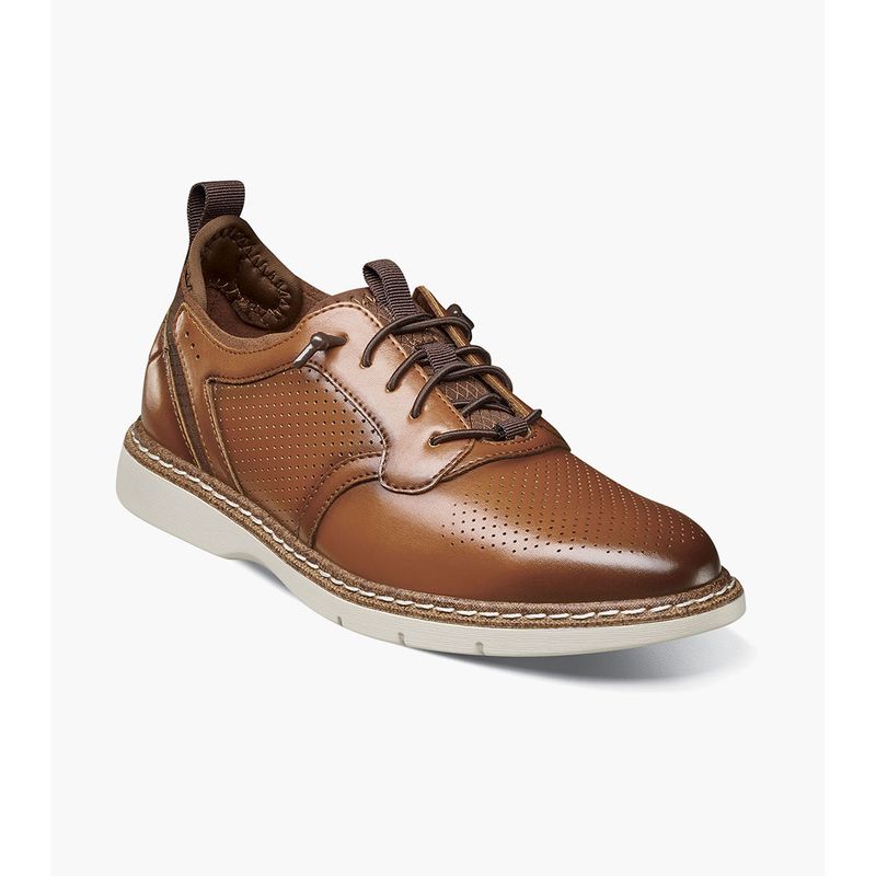 SHOE COGNAC WITH LACES PIN HOLE PATTERN / 43445-221